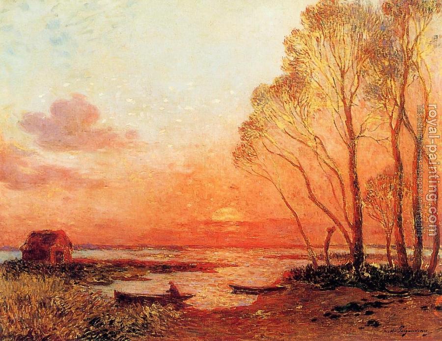 Ferdinand Loyen Du Puigaudeau : Sunset in Briere III